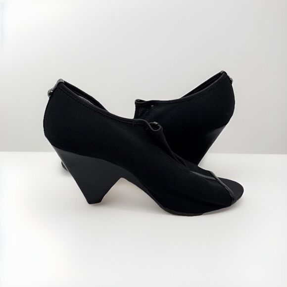 Donald J Pliner Riley Peep Toe Bootie Size 8M Black - Picture 3 of 10